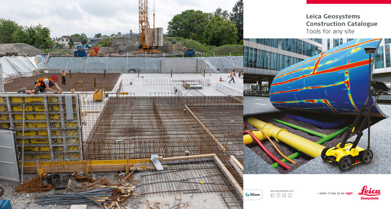 Leica iCON iCS20 used to mark installation points on a wall with worker in dark clothing.